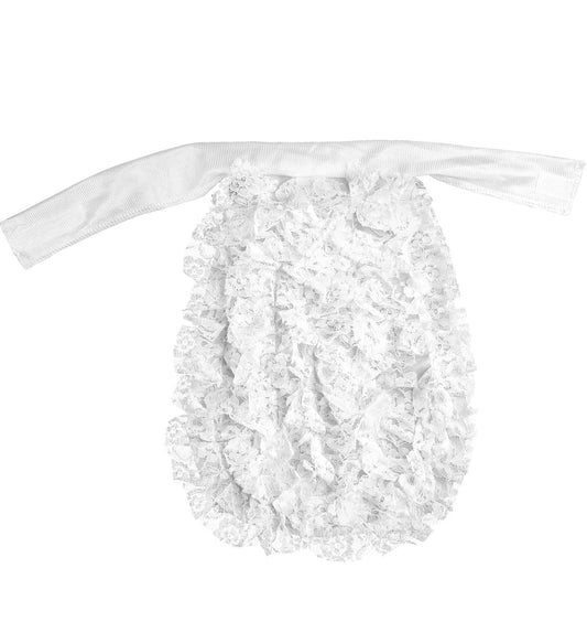 Widmann Satin Jabot – Weiß, Verstellbarer Kragen für Kostüm - Fasnacht24.ch