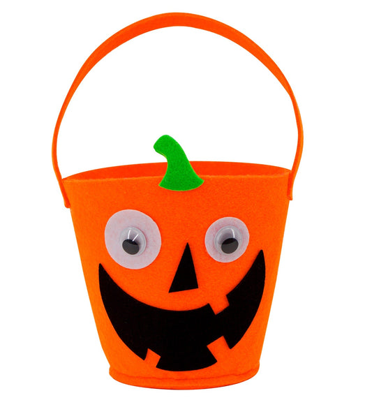 Widmann Halloween Kostümtasche – Orange Filz Süßigkeitenbeutel - Fasnacht24.ch