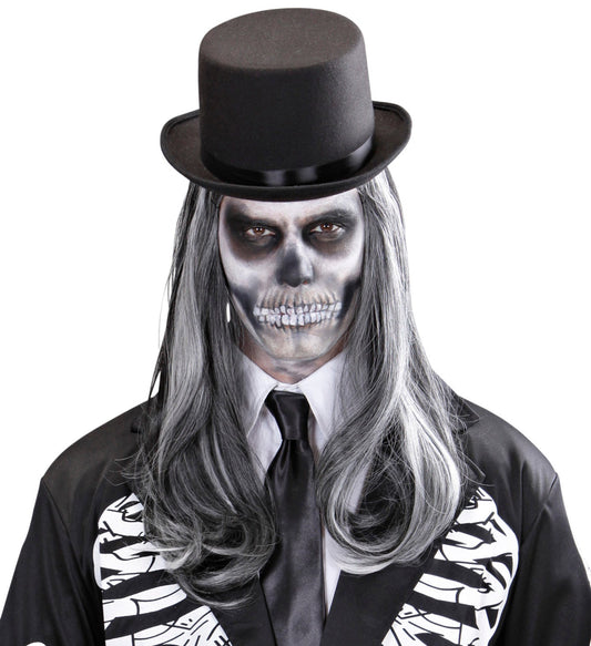 Zylinderhut Widmann Luxus – Schwarzer Dicker Filz, 6 cm Krempe - Fasnacht24.ch