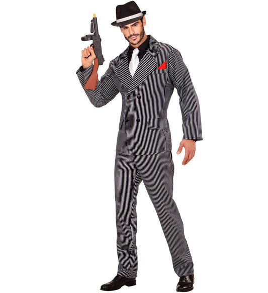 Widmann Mafia Gangster Pinstripe Anzug – Jacke und Hose für Herren - Fasnacht24.ch