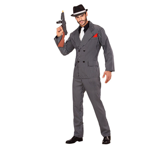 Widmann Mafia Gangster Pinstripe Anzug – Jacke und Hose für Herren - Fasnacht24.ch – Produktansicht