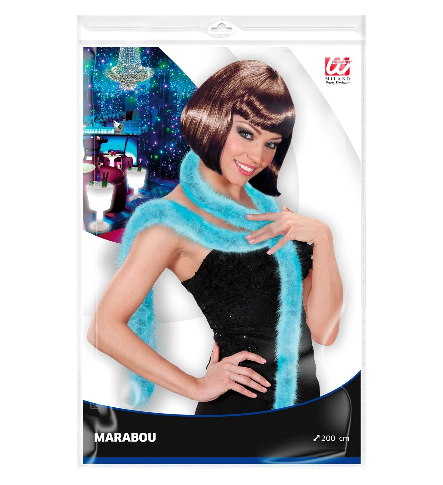 Marabou Federboa Türkis – Widmann 200cm Leicht & Langlebig - Fasnacht24.ch