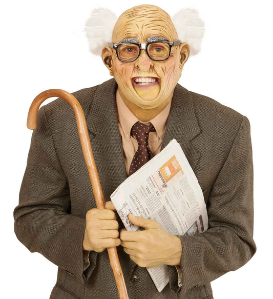Widmann Alter Mann Latex Maske – Realistisches Old Man Mask Mit Haar - Fasnacht24.ch