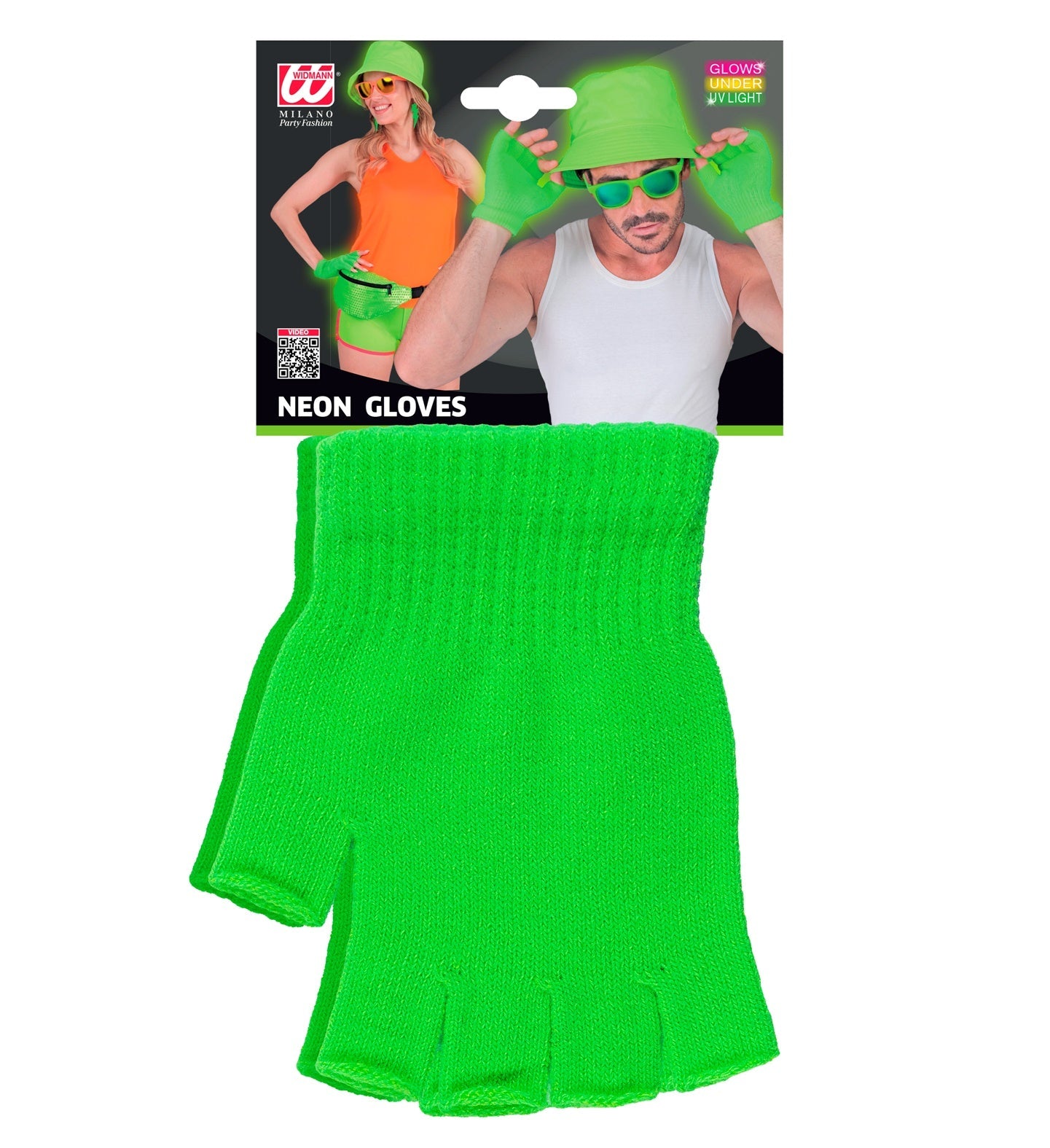 Widmann Fingerlose Woll-Handschuhe – Neon Grün, Warm & Praktisch - Fasnacht24.ch