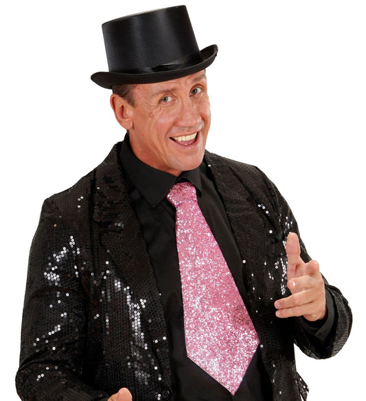 Widmann Pink Lurex Kinderfliege Mit Elastischem Band – Festlich - Fasnacht24.ch