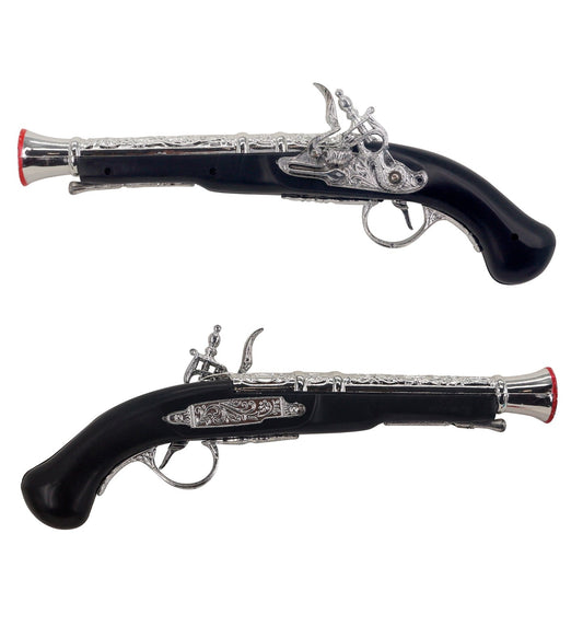 Widmann Piratenpistole Spielzeugpistole – 35cm Schwarz – ABS Kunststoff - Fasnacht24.ch