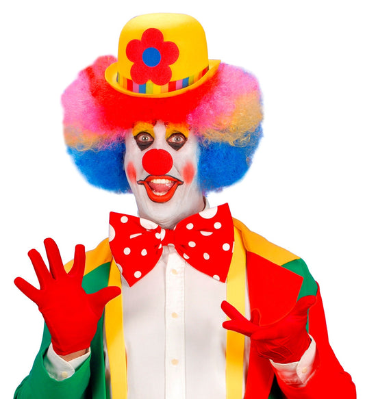 Rote Handschuhe aus atmungsaktivem Stoff, ideal für Kostümpartys für Herren und Damen.