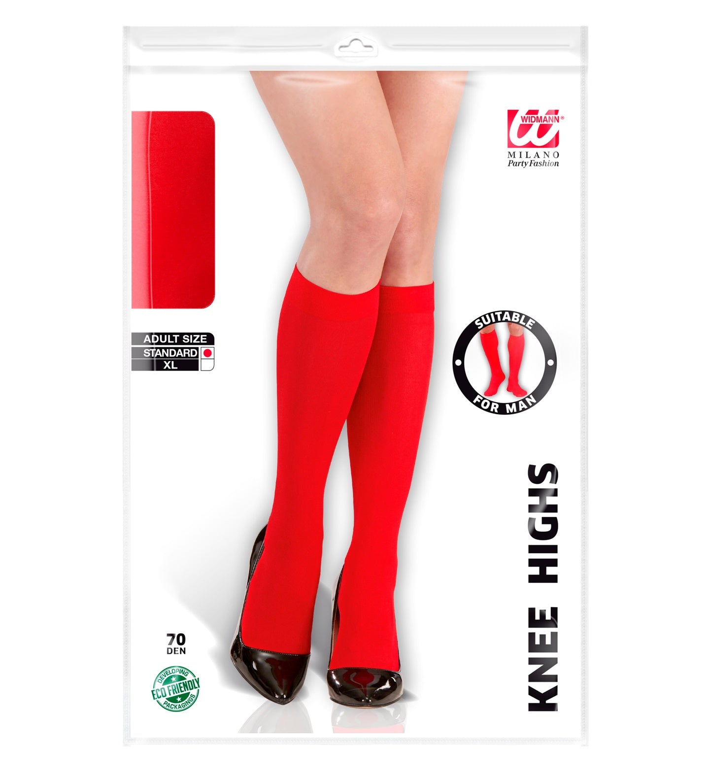 Rote Kniestrümpfe aus elastischem Material, ideal für Boots und Sneakers.