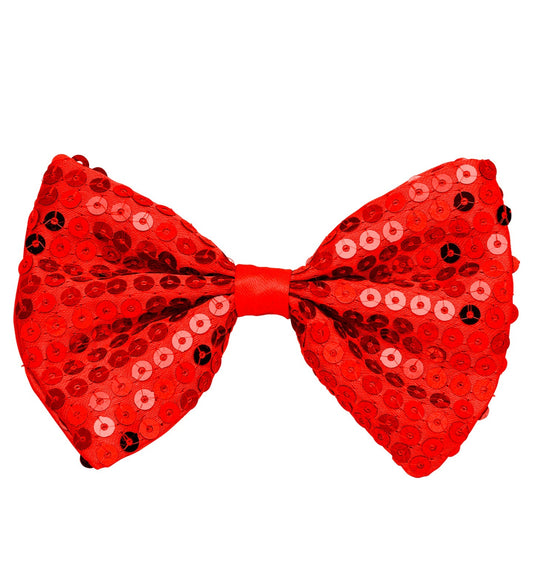 Paillettenfliege Rot – Widmann Verstellbare Festliche Fliege - Fasnacht24.ch