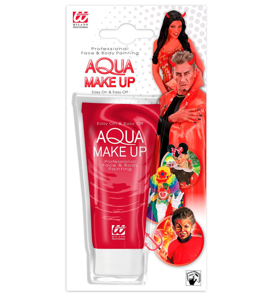 Widmann Aqua Gesichtsschminke – Rote Wasserbasierte 30ml Tube - Fasnacht24.ch