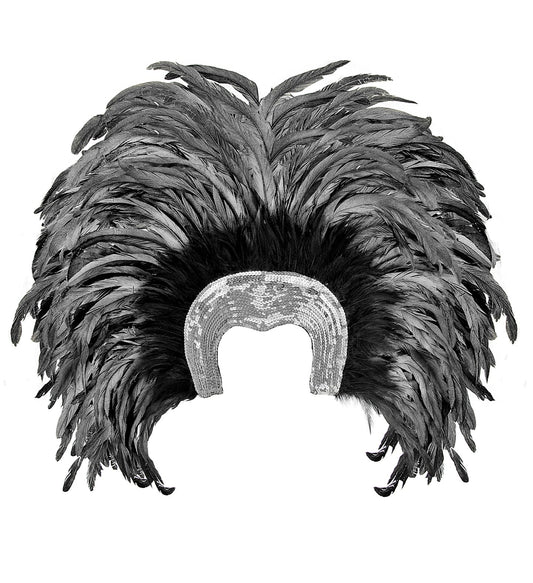 Federkopfschmuck Silber â Widmann Samba Leichter Karnevals-Accessoire - Fasnacht24.ch