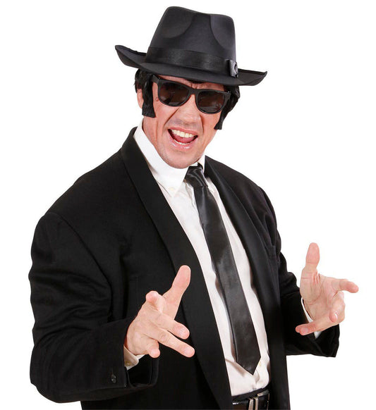 Schmale schwarze Satin Krawatte, 6 cm breit, elegant und vielseitig für Herren.