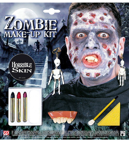 Zombie Schminkset Widmann – Halloween Make-Up Mit Zubehör Und Hautfreundlichen Farben - Fasnacht24.ch
