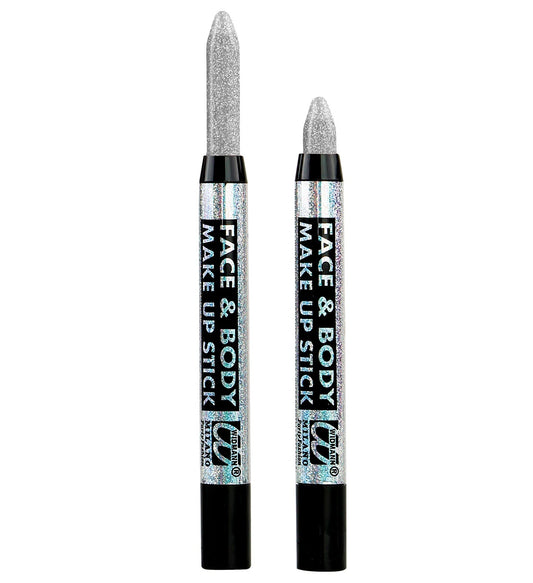 Widmann Silber Glitter Gesichtsbemalung Stift – 3,5 ml Wasserlöslich - Fasnacht24.ch