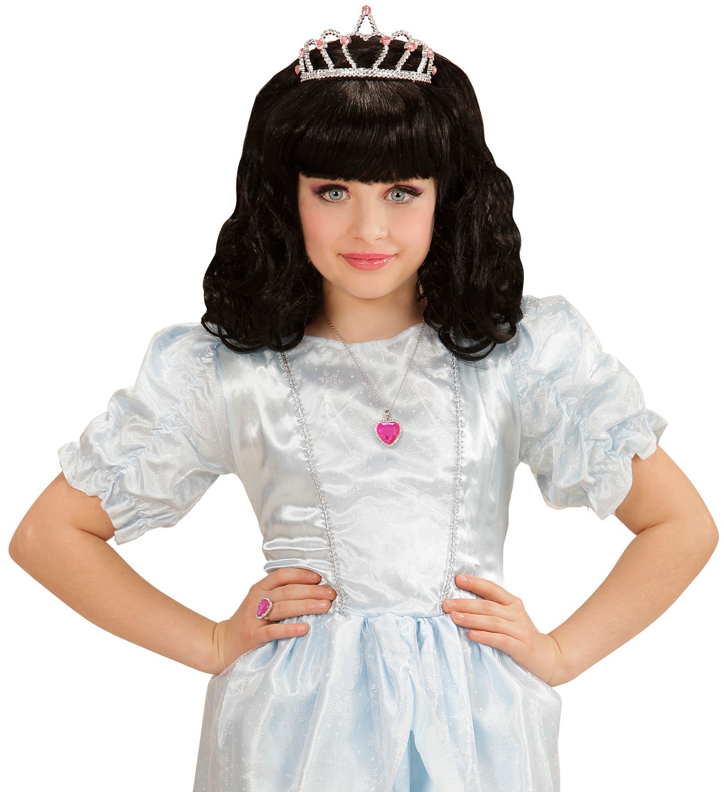 Widmann Schmuckset – Kette, Ohrringe & Ring mit Rosafarbenen Strasssteinen - Fasnacht24.ch