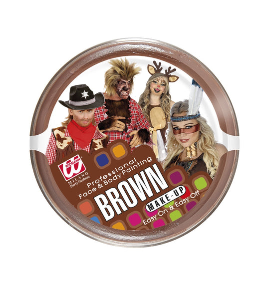 Widmann Schoko Braunes Wasseraktiviertes Face & Body Makeup 25g - Fasnacht24.ch