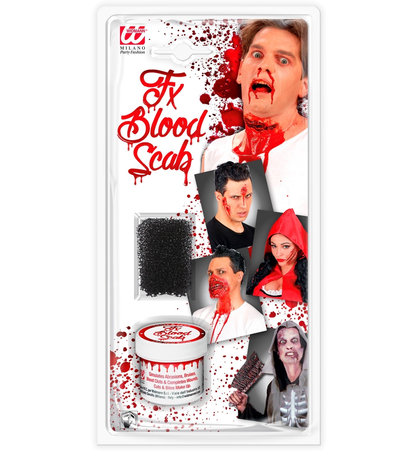 Widmann Schürfblut Blutschorf mit Schwamm in kleiner Dose zur sanften Blutkrustenentfernung