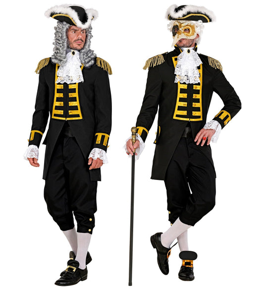 Herrenfrack Widmann Black Parade – Schwarzer Gala Anzug Aus Wollmischung - Fasnacht24.ch