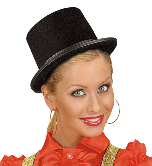 Felt Zylinder Schwarz – Widmann Klassischer Schwarzer Zylinderhut - Fasnacht24.ch