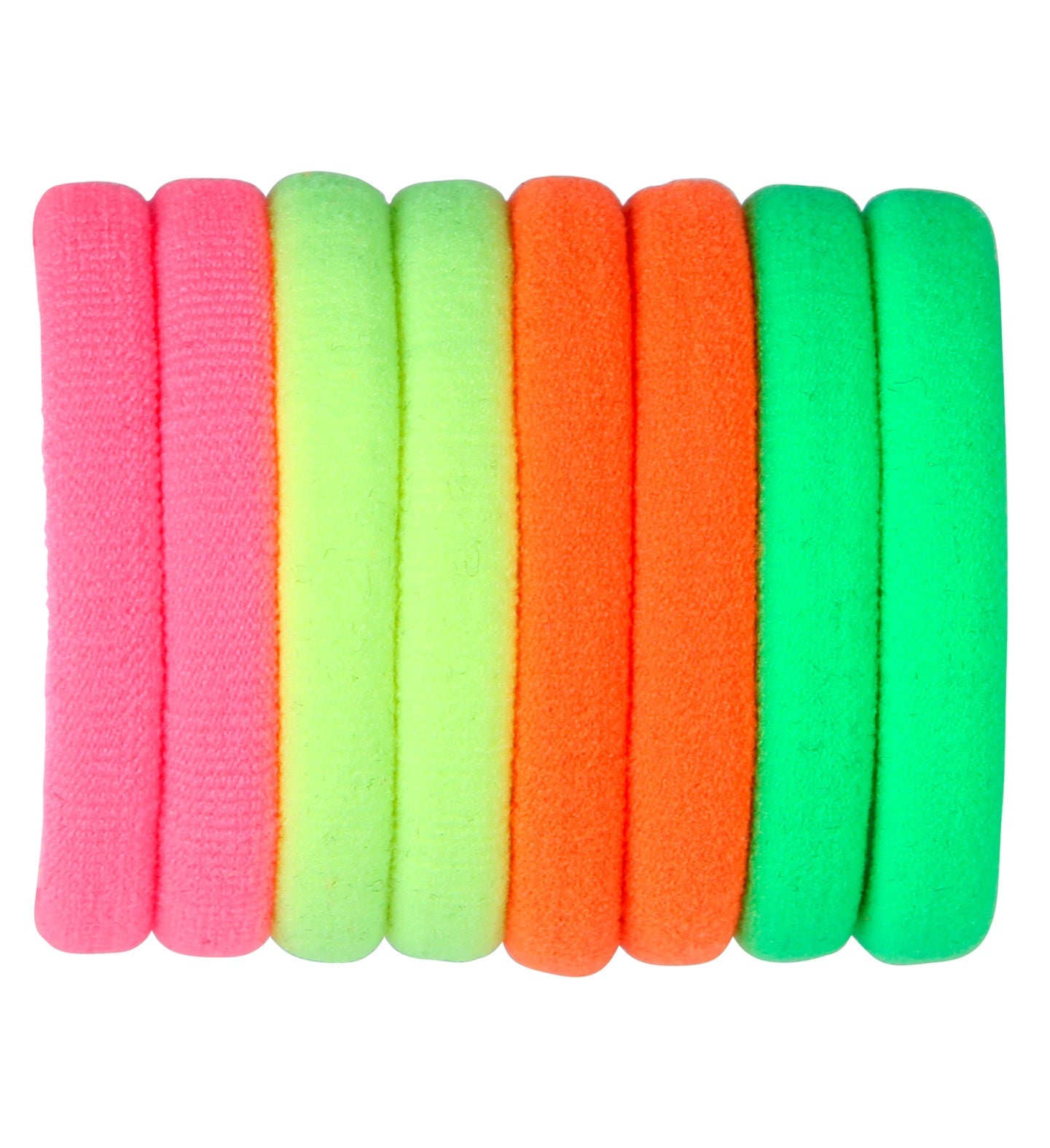 Widmann Neon Haargummis Set – 8 Bunte, Strapazierfähige Haarbänder - Fasnacht24.ch