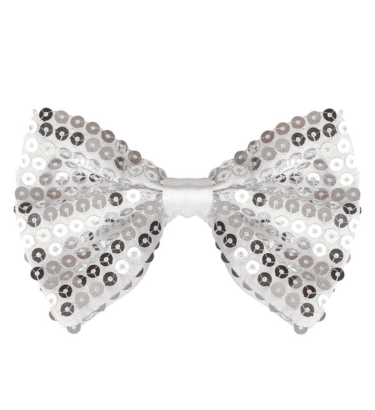 Widmann Silberne Pailletten Fliege – Elegante Formelle Accessoire - Fasnacht24.ch