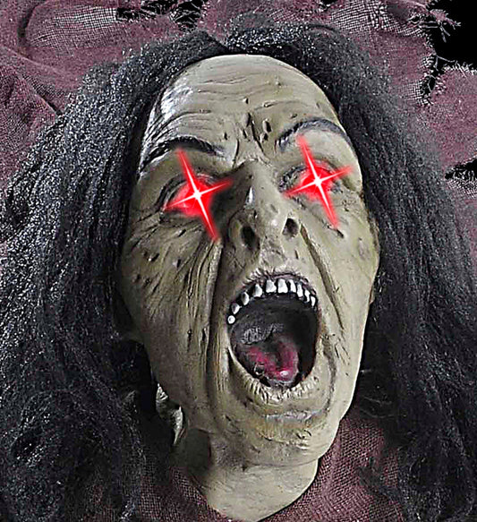 Widmann Bewegliche Halloween Hexe 160cm – Sprechend mit LED Augen - Fasnacht24.ch