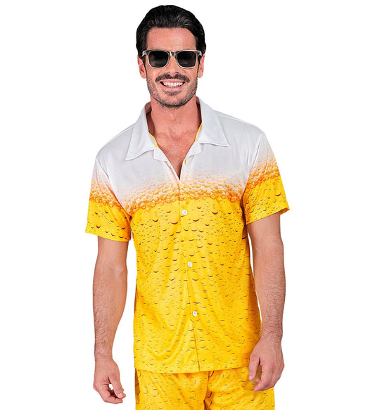 Unisex Hemd mit Hawaii-Print aus Viskose, farbenfroh und leicht für Sommerpartys.