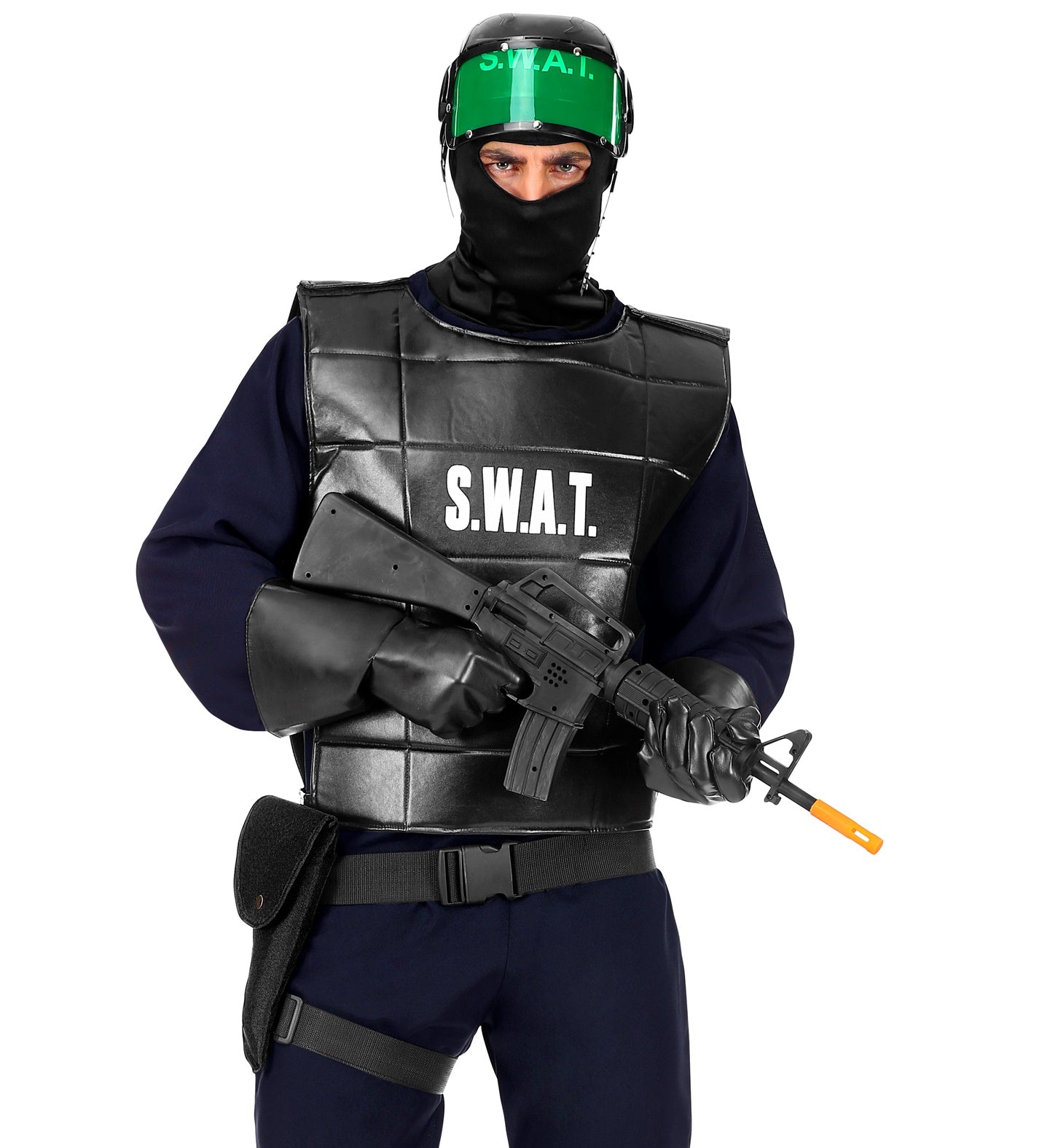 Schwarzes SWAT-Pistolenholster aus 1000D-Nylon mit verstellbarem Gürtel.