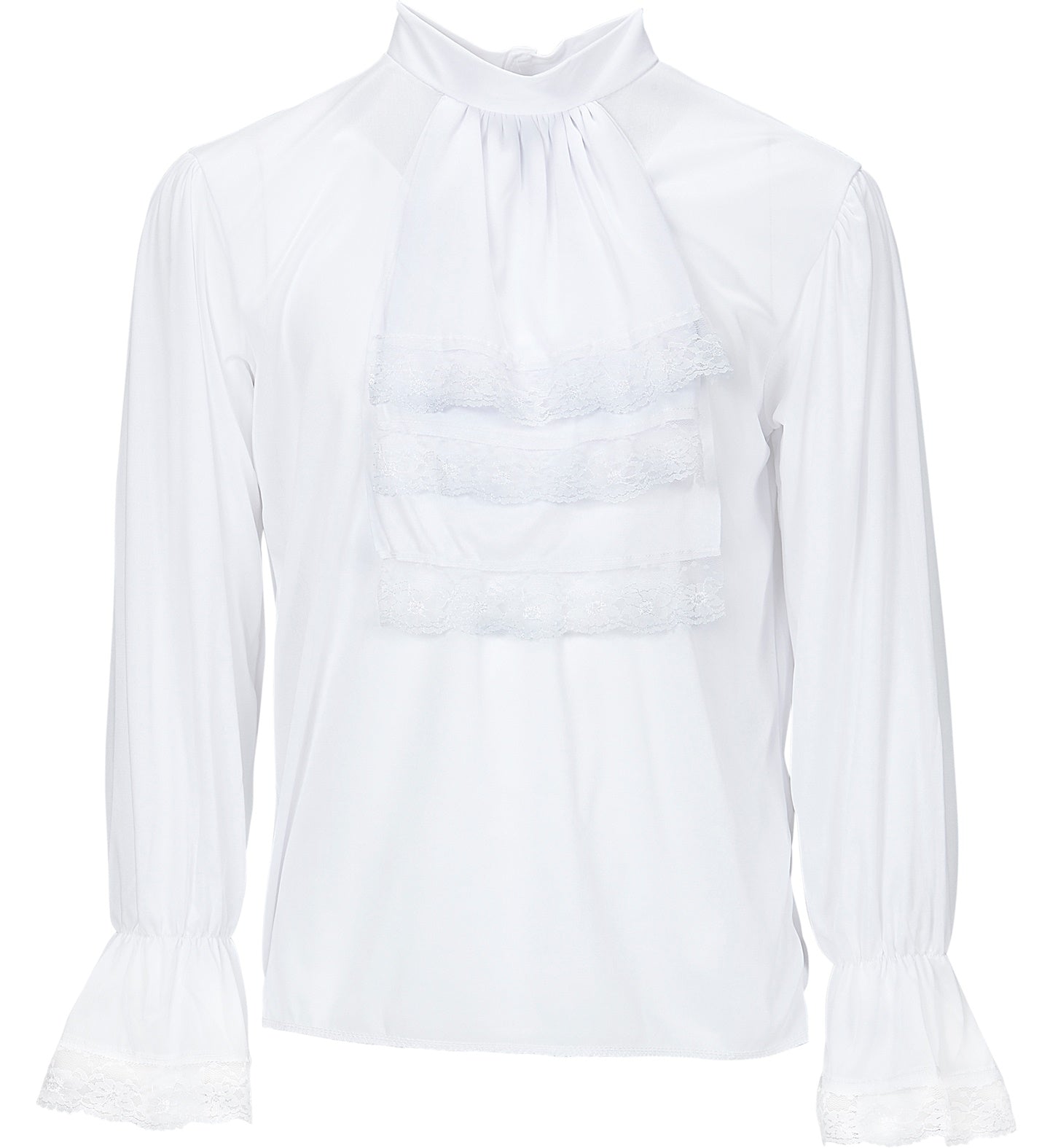 Widmann Vampirhemd Weiß mit Jabot – Herren Kostümhemd für Halloween - Fasnacht24.ch