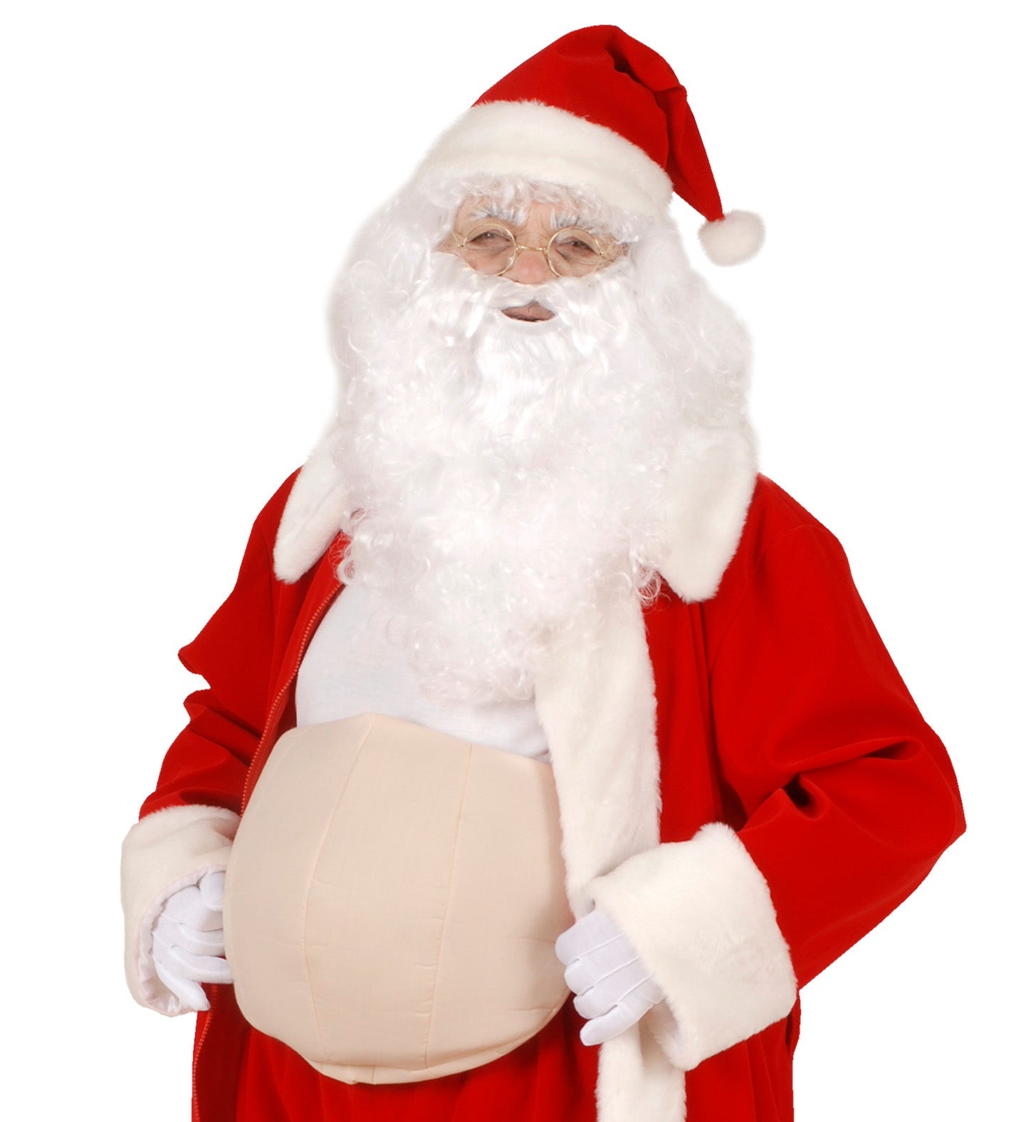 Schaum-Bauch für Kostüme, verstellbar, in Beige, für Weihnachtsmann und Oktoberfest.