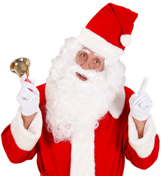 Weißer, dichter Maxi-Bart mit elastischem Band, passend für Weihnachtsmann- oder Dumbledore-Kostüm