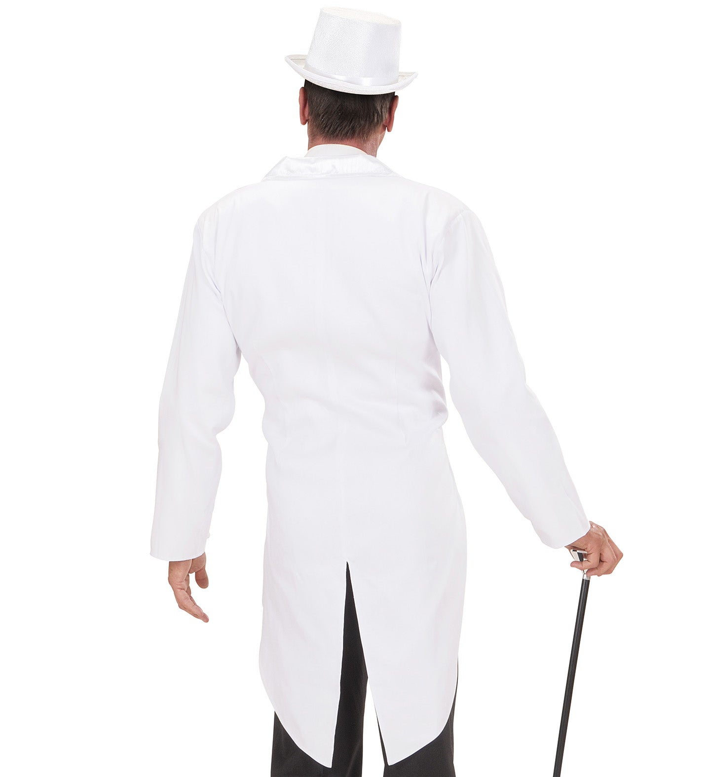 Widmann Herrenfrack – Weißer Satin-Linierter Smoking mit Satin-Kragen - Fasnacht24.ch