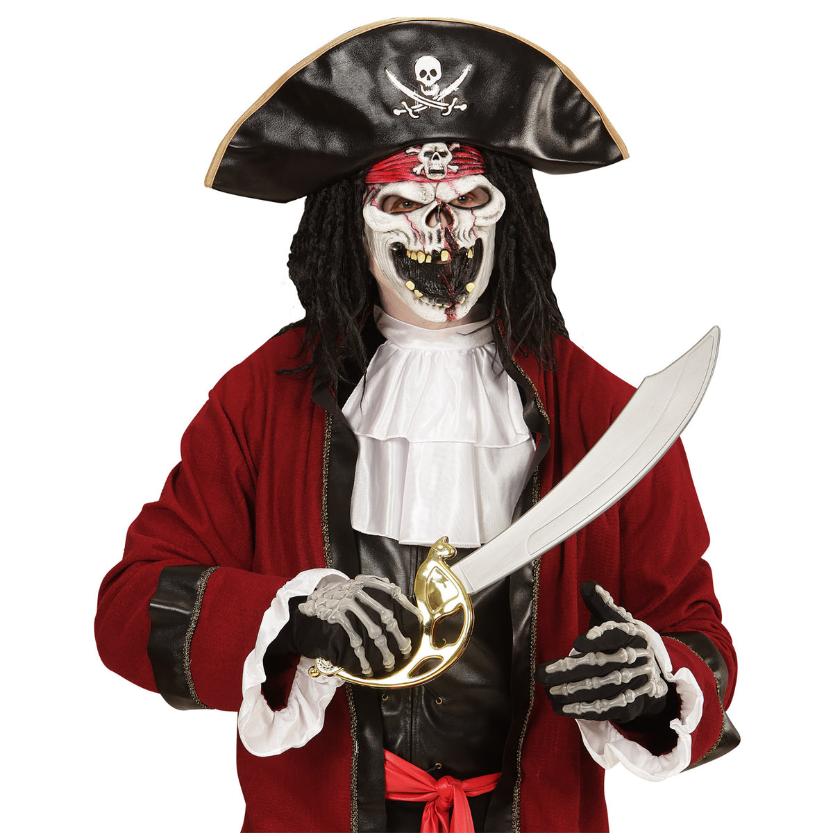 Widmann Halbmaske Geisterschiffpirat für Kinder aus Latex – Detailansicht