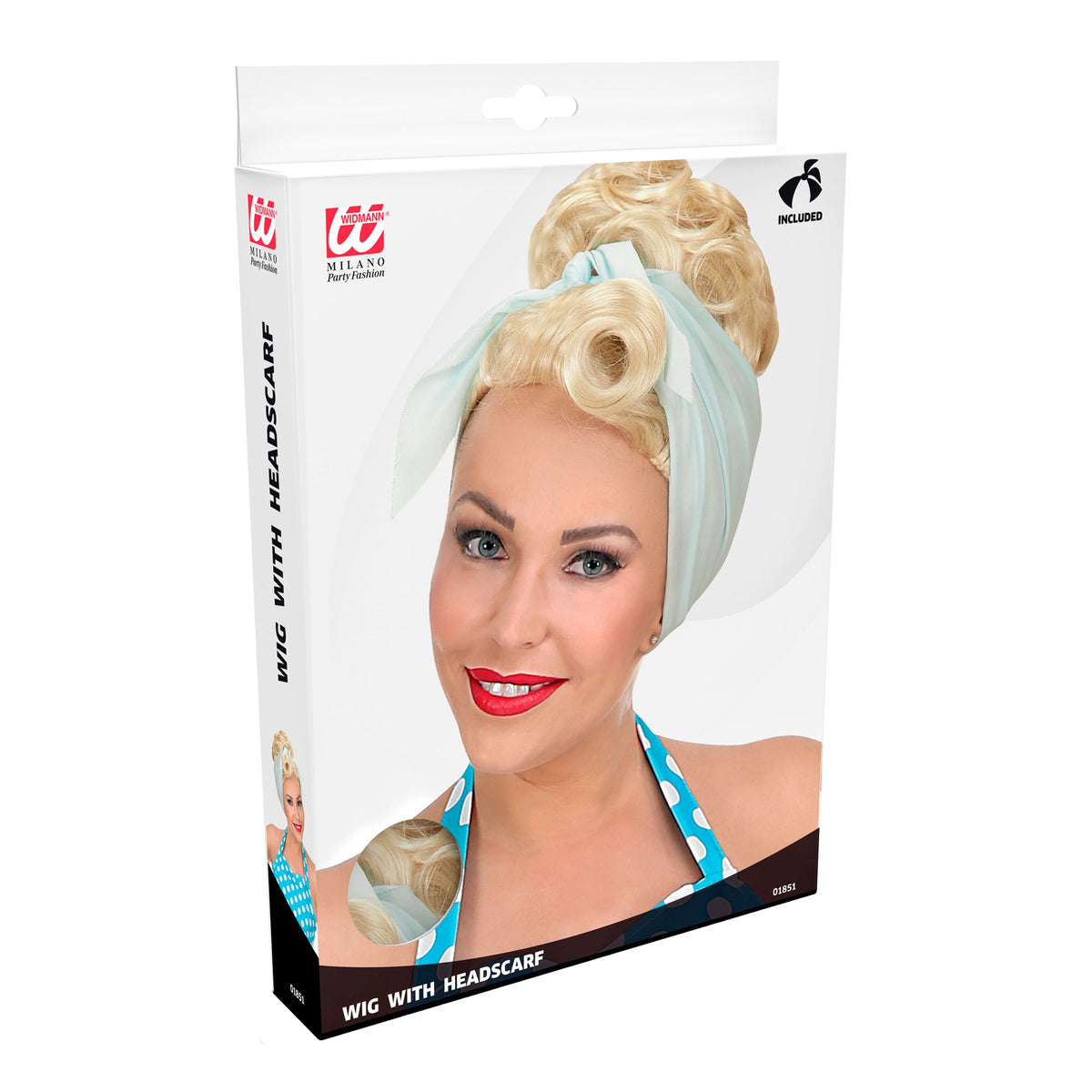 "BLONDE ROCKABILLY PIN UP GIRL PERÜCKE MIT HAARBAND" in Box