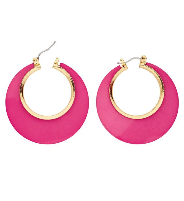 Widmann "PINK-GOLDENE DISKO OHRRINGE" – Rückansicht