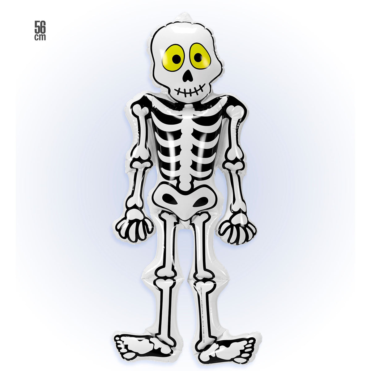 Widmann aufblasbares Skelett 56 cm für Halloween-Dekoration