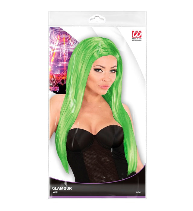 "GRÜNE GLAMOUR PERÜCKE" in Polybag