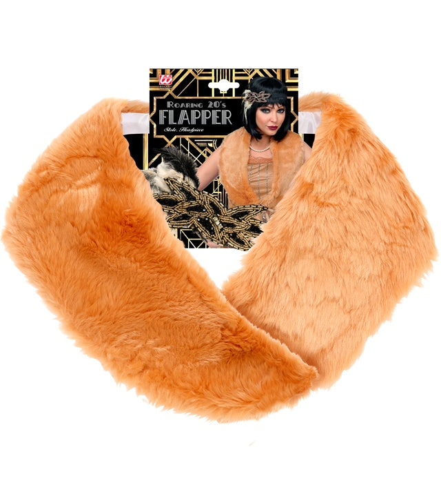"ROARING 20s FLAPPER" (Stola aus Kunstpelz, Kopfschmuck mit Pailletten & Federn)