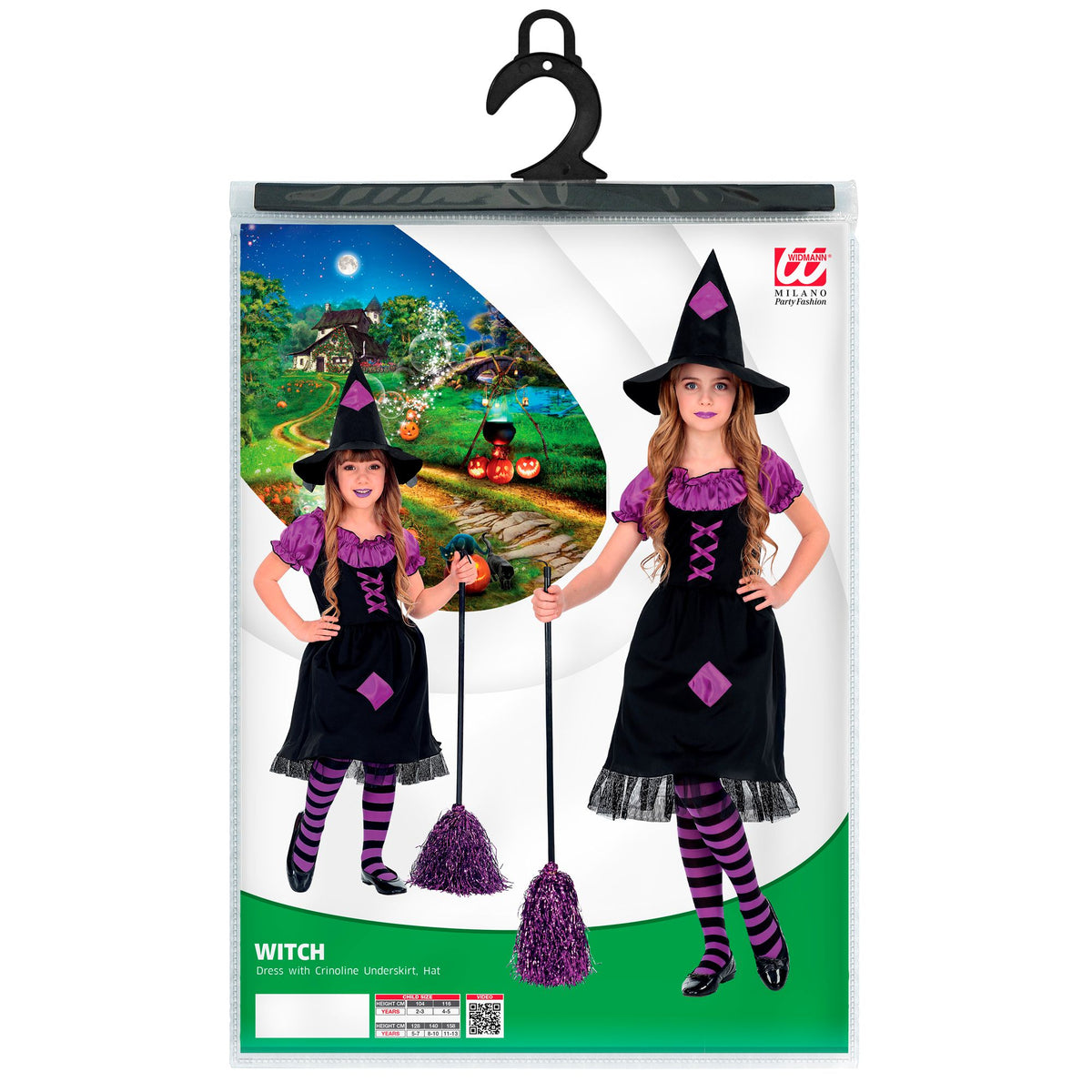 "HEXE" (Kleid mit Unterrock & Reifrock, Hut)