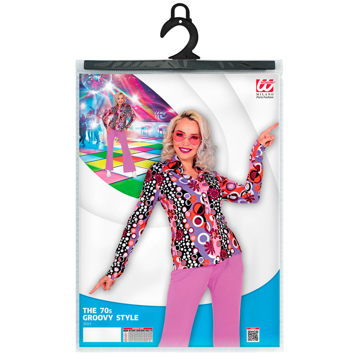"THE 70s GROOVY STYLE - pink tiny bubbles" (Bluse)