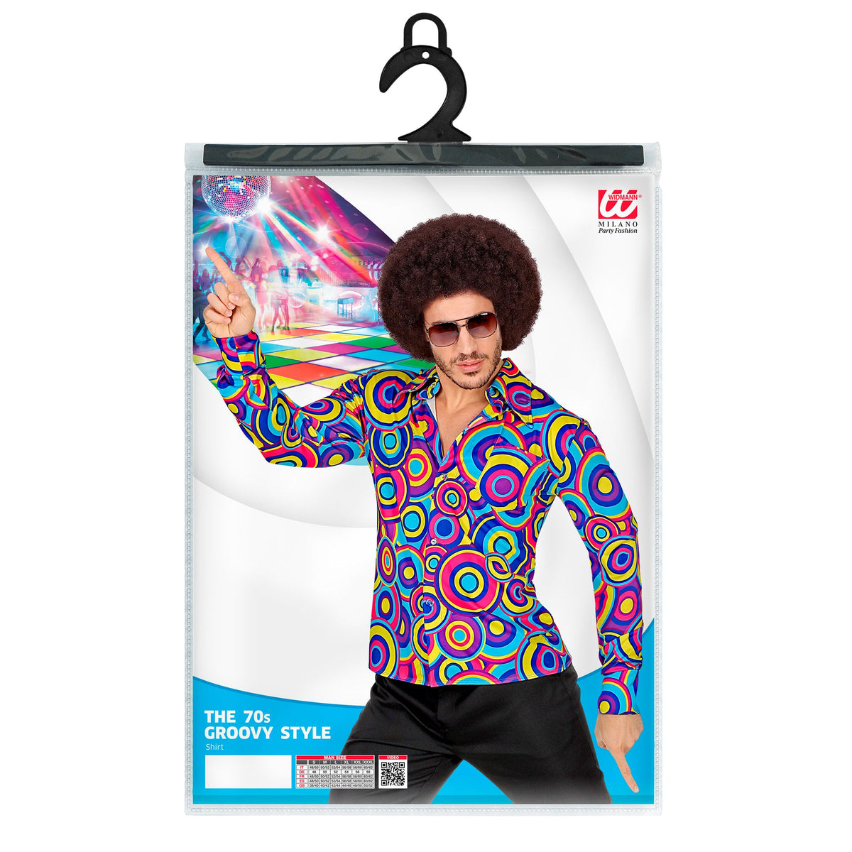 "THE 70s GROOVY STYLE - blue bubbles" (Hemd)