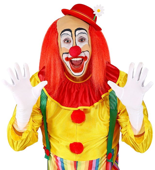 "CLOWNGLATZE MIT ROTEN HAAREN"