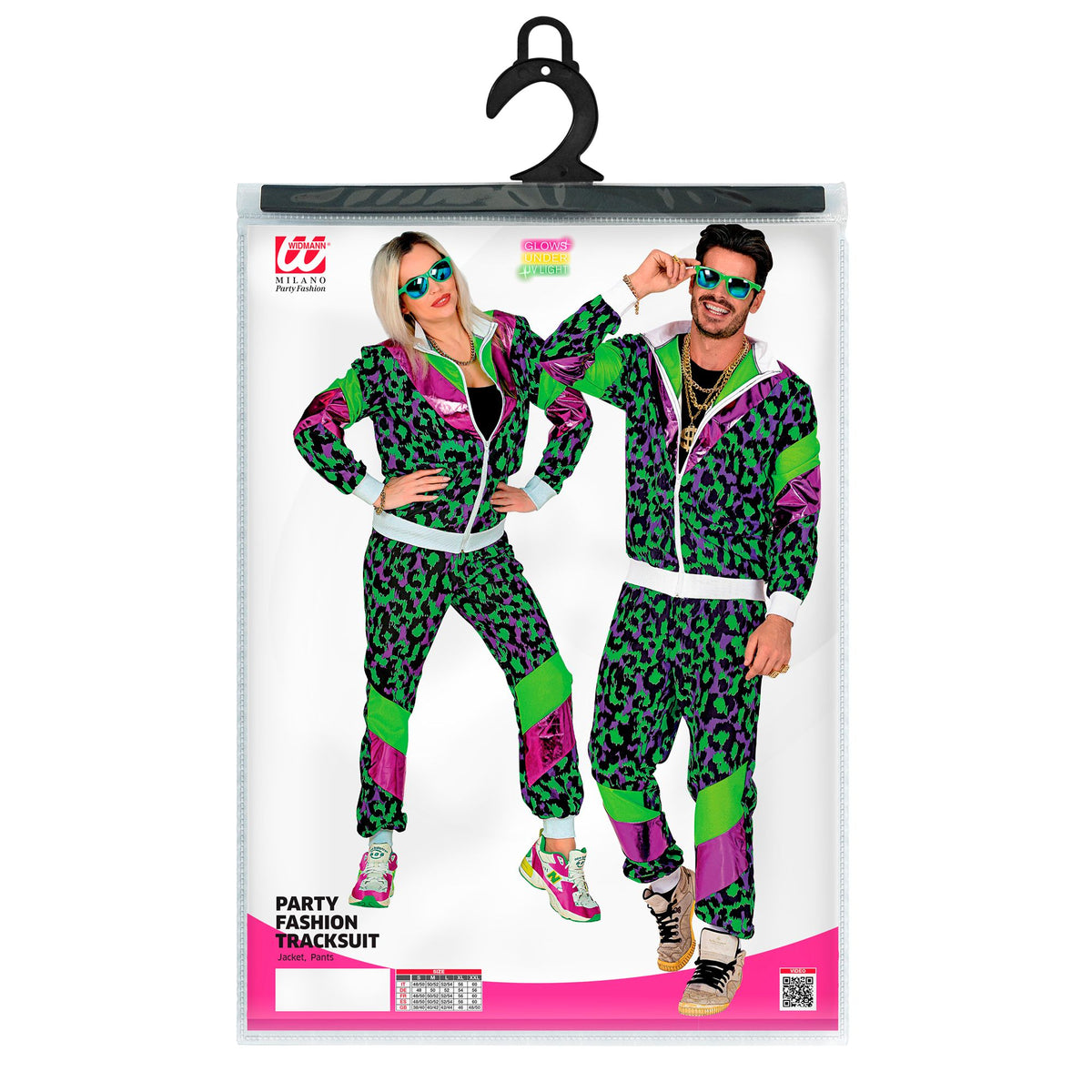 "80er JAHRE PARTY ANIMAL TRAININGSANZUG" (Oberteil, Hose)
