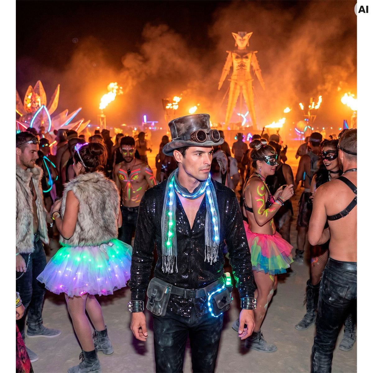 "PARTY FASHION HEMD" (Paillettenhemd schwarz)
