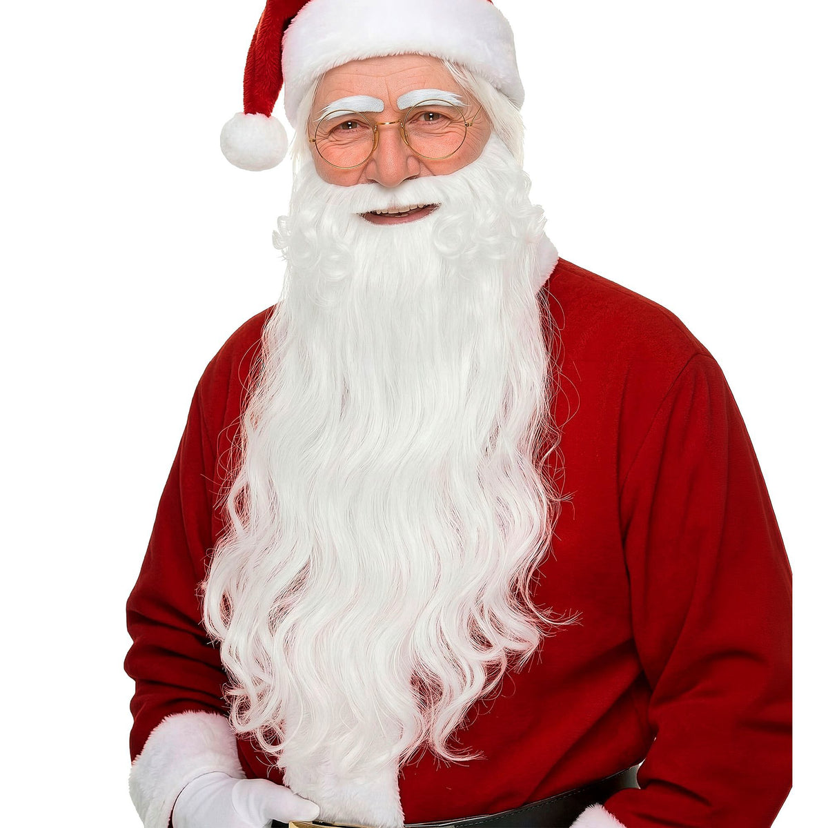 "LUXUS WEIHNACHTSMANN BART MIT SCHNURRBART UND AUGENBRAUEN"