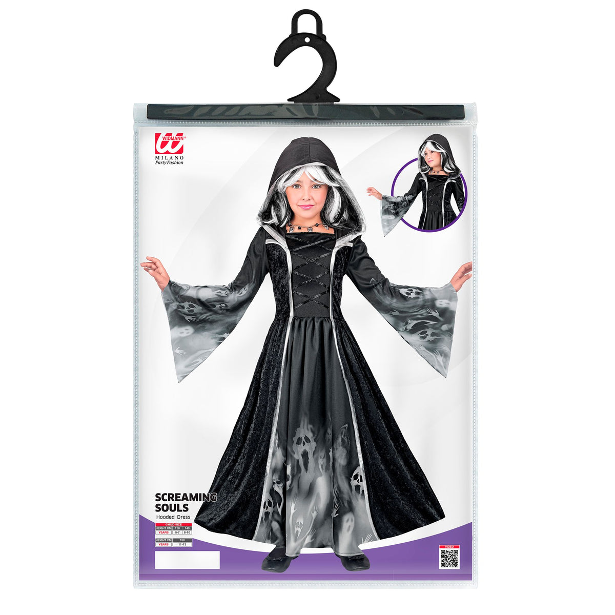 "SCREAMING SOULS" (Kleid mit Kapuze)