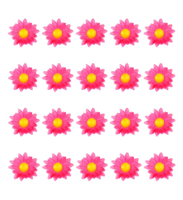 "BOX MIT 20 DEKOBLUMEN - PINK" zur Dekoration von Tischen, Hüten, Kostümen, Basteln usw.