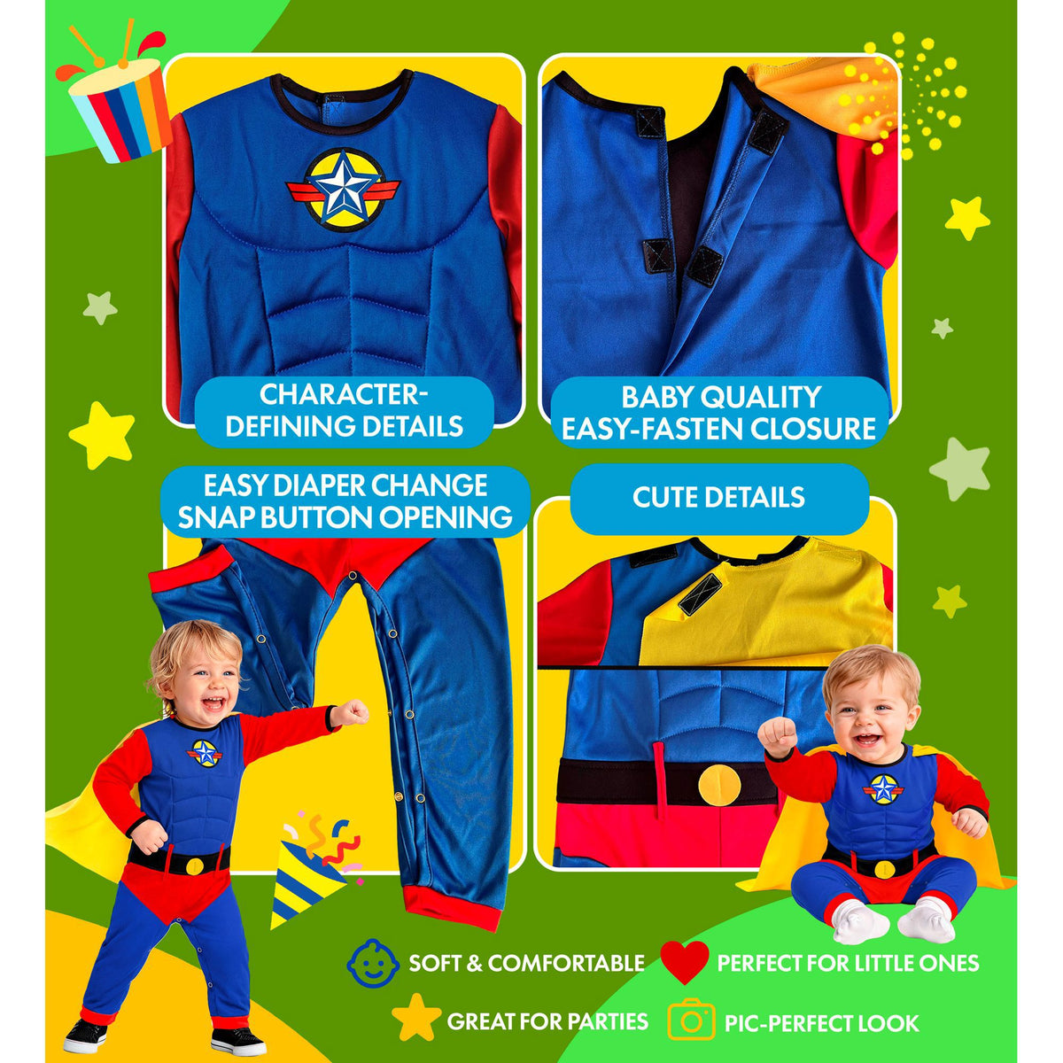 "SUPER BABY" (Overall mit Umhang)