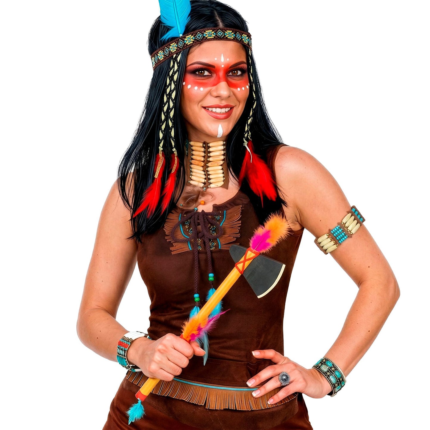 Set mit 2 detailreichen Indianerwaffen aus robustem Kunststoff – 37 cm lang