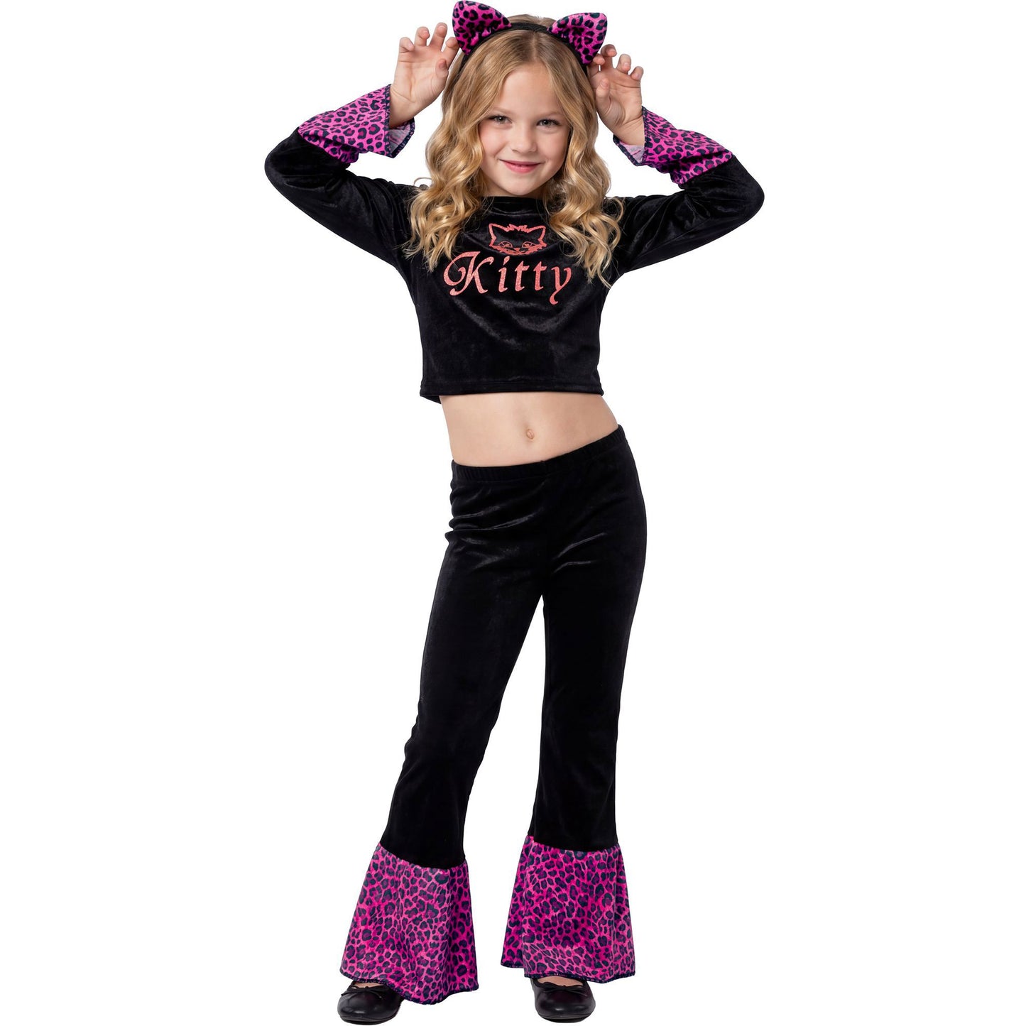 Widmann Kitty Katzenkostüm für Kinder mit Bluse, Hose und Katzenohren – Ansicht 8